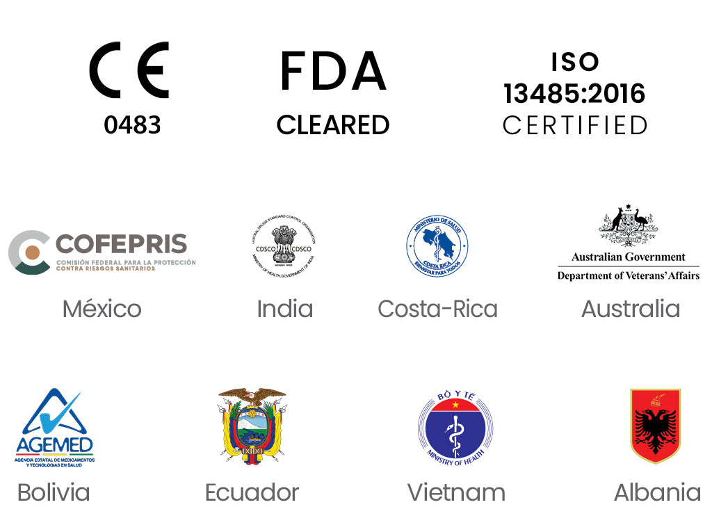 CE 0483, FDA cleared, ISO 13485:2016 and international regulatory approvals