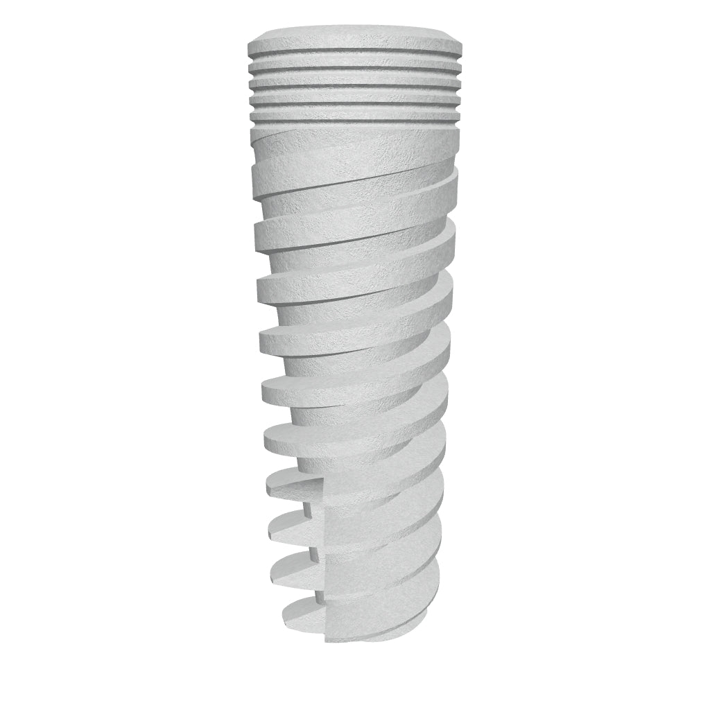 Interactive 3D model of the MSDI Alef dental implant, Ø4.2 × 13 mm, with SLA surface